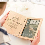 Book style wooden frame