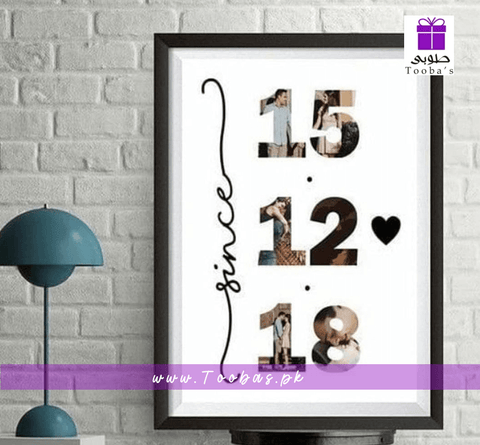 Date Photo Frame | Wall Decor for Couples Room