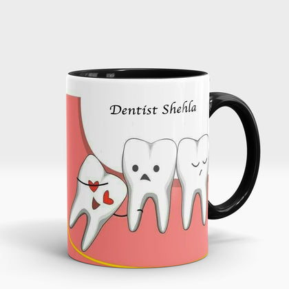 Dentist Name Ceramic Mug 11oz Personalized Best Gift for Dentist – Pakistan