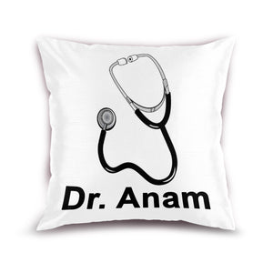 Personalized Doctor Name Cushion 16x16 Inch Canvas Polyester Custom Gift – Pakistan