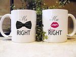Mr Right & Mrs Right Mugs