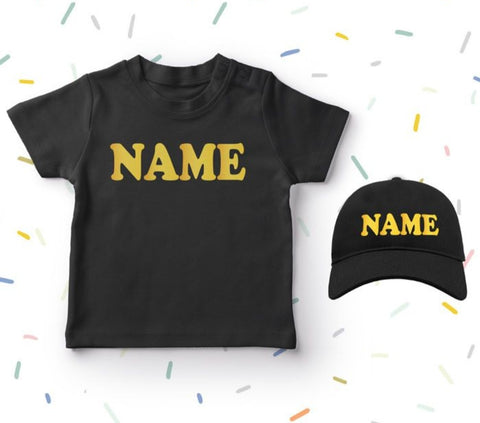 Kids name Shirt and Cap