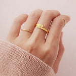 Swing Name Ring Gold plated