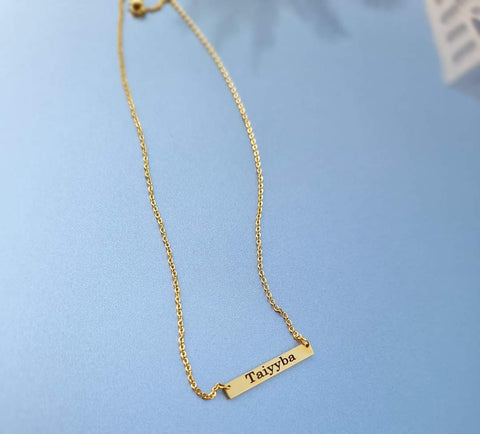 Customized Bar plate necklace