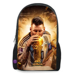 Messi with Worldcup backpack