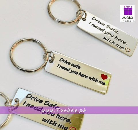 Personalized Metal Keychain | Drive Safe keychains