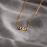 Breeze name Necklace Gold plated