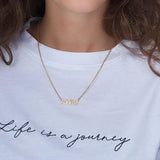 Breeze name Necklace Gold plated