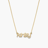 Breeze name Necklace Gold plated