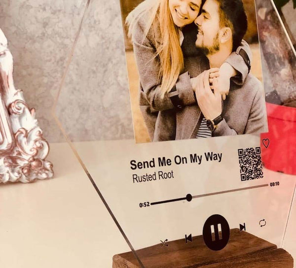 Custom Acrylic Song Plaque, Personalized LED Album Cover Music Plaque with  Photo Custom Text Gift for Him, Engagement Gifts, Couples Gift
