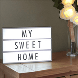 Cinema light box children diy message board with letters