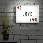Cinema light box children diy message board with letters