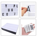 Cinema light box children diy message board with letters