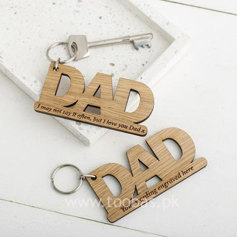 Dad Keychain With customized Text