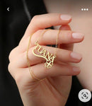 Clover Hearts Name Necklace