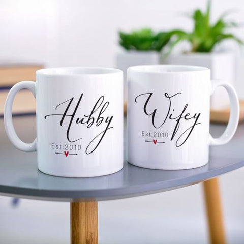 Hubby Wifey Stylish Mugs