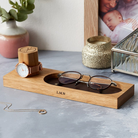 Watch Stand and Glasses Tray / Personalized Valet