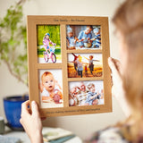 Solid Peach Wood 5 Aperture Photo Frame