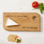 Personalised Solid Peach Wood Chopping Board