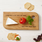 Personalised Solid Peach Wood Chopping Board