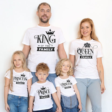 King Queen Family Shirts set of 5