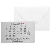 Customized Calendar Metal card for Mother