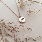 Me & You intial Disk necklace