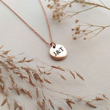 Me & You intial Disk necklace