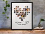 Bestie Custom Photo Heart Collage, Personalized Gift for Best Friend Female, BFF Gift Long Distance