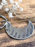 Love You to to moon and back keychain