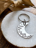Love You to to moon and back keychain