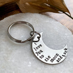 Love You to to moon and back keychain