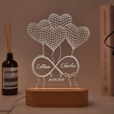 Led Illusion  Lamp with Inifinity Names