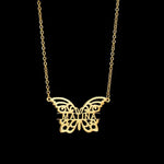 Butterfly Gold plated name necklace
