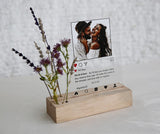 Instagram Style Personalized Photo Print with Flowers --  Anniversary Gift for Him