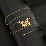 Butterfly Gold plated name necklace