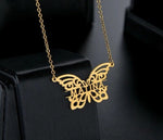 Butterfly Gold plated name necklace