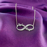 Infinity name and Date necklace