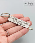 I Love You more metal keychain