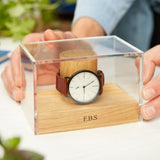 Watch Box for One Watch / Gift For Him / Wedding Day Groom Gift / Personalised Watch Display Box / Watch Holder Gift Anniversary