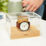 Watch Box for One Watch / Gift For Him / Wedding Day Groom Gift / Personalised Watch Display Box / Watch Holder Gift Anniversary