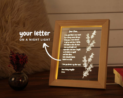 Dear Mom Frame Lamp - Unique Mothers Day gift