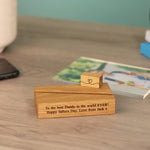 Wooden base for photo frame