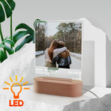 Personalized Solid Acrylic Photo | Light Up LED | Wedding Anniversary