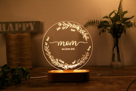 Mothers Day Gift - Led Lamp for Mom - Gift for Mom