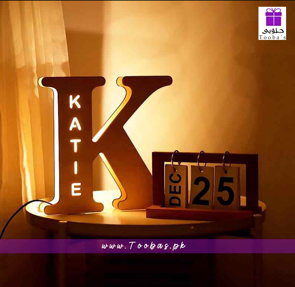 Letter Name Lamp Room Decor Lamp Toobas.pk Online Customized Gifts