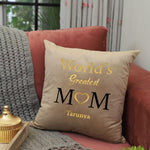 Worlds Greatest Mom Foil cushion